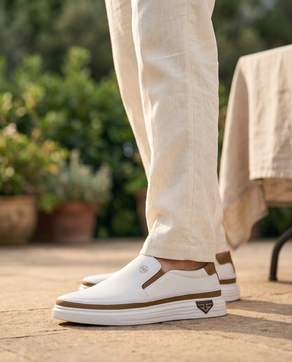Vilente Leather Slip-Ons