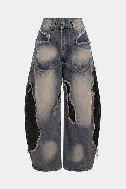 Patchwork Denim Jeans