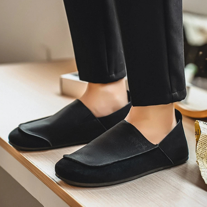 Earth Suede & Leather Slip-Ons