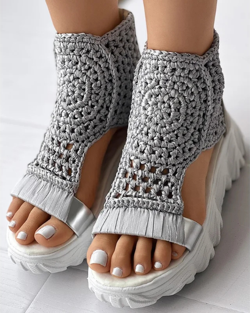 Mandala Knit Sandals