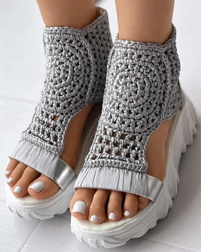 Mandala Knit Sandals