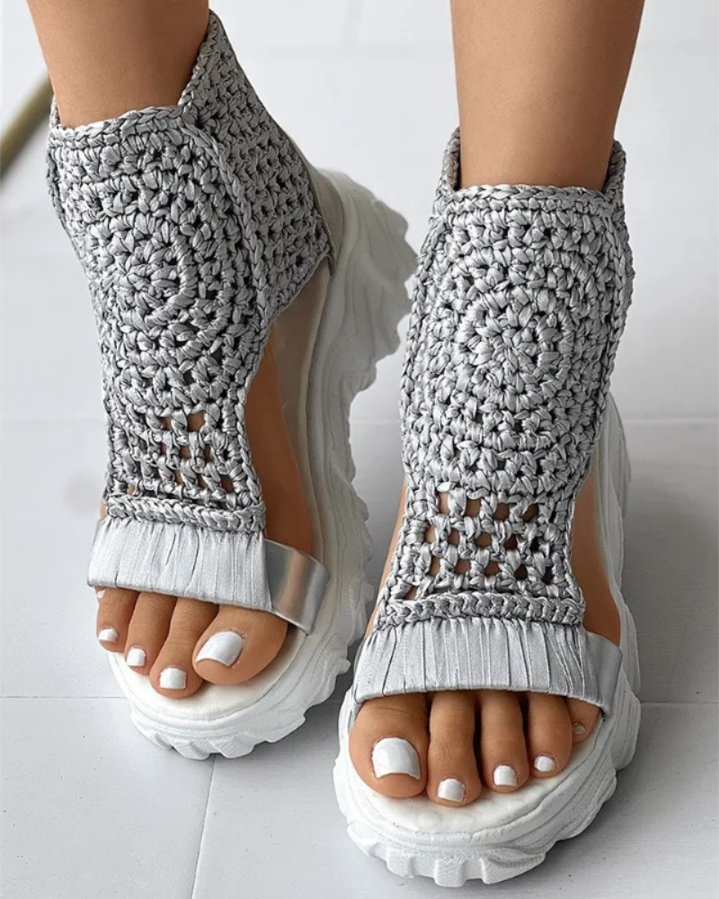 Mandala Knit Sandals