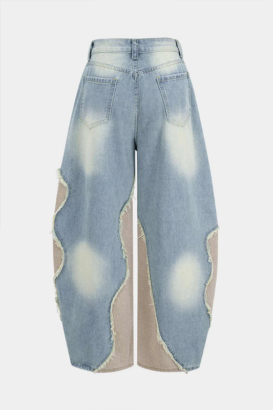 Patchwork Denim Jeans