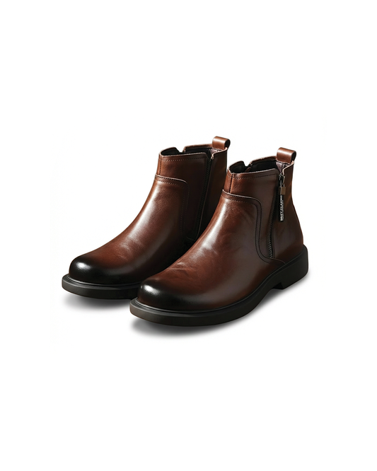 Leather Wood Dress Boots