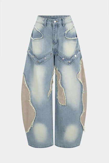 Patchwork Denim Jeans