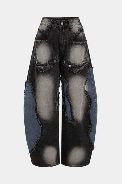 Patchwork Denim Jeans
