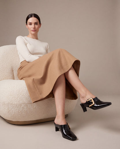 Betty Boo Buckle Accent Mule