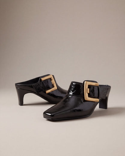 Betty Boo Buckle Accent Mule