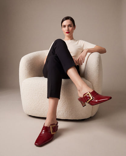 Betty Boo Buckle Accent Mule