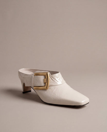 Betty Boo Buckle Accent Mule
