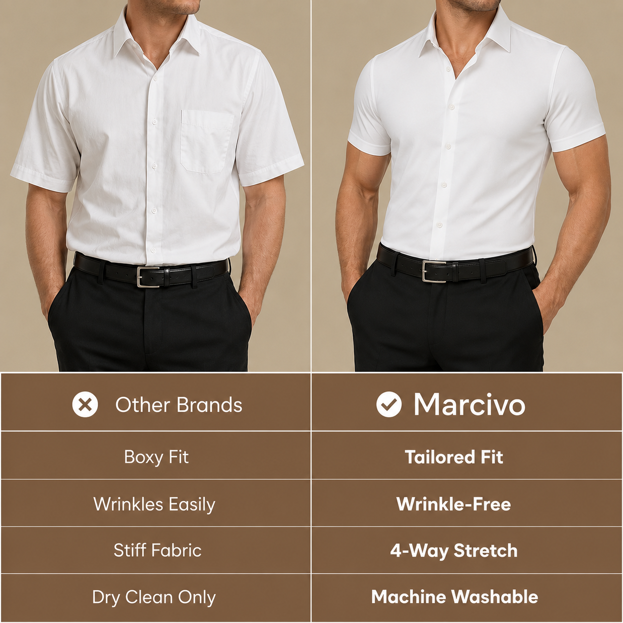 Sampson Tailored Fit Stretchy Dress Shirt
