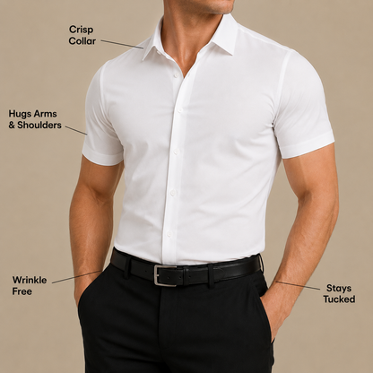 Sampson Tailored Fit Stretchy Dress Shirt