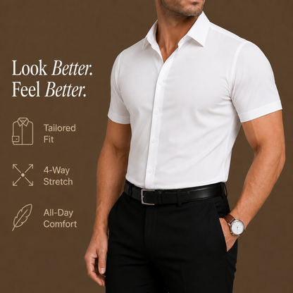 Sampson Tailored Fit Stretchy Dress Shirt