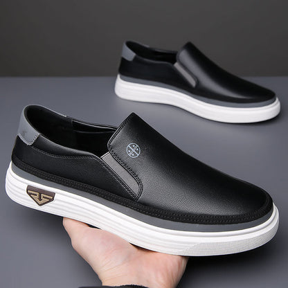 Vilente Leather Slip-Ons