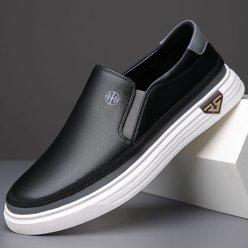 Vilente Leather Slip-Ons