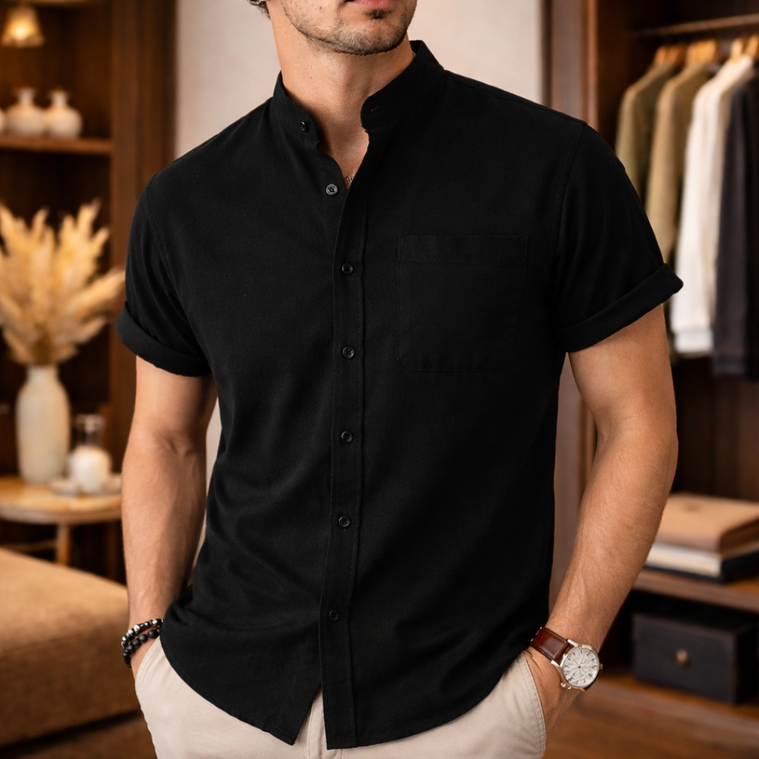 Teddy Linen Short Sleeve Shirt