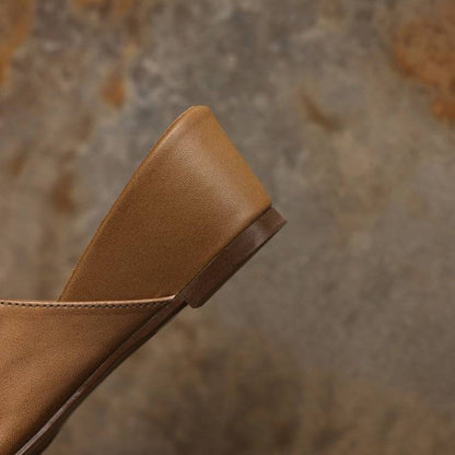 Viena Square-Toe Leather Mules