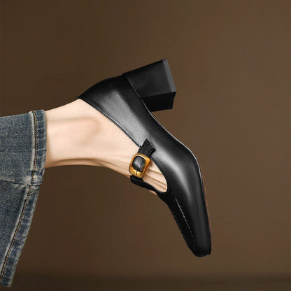 Monaco Genuine Leather Heels