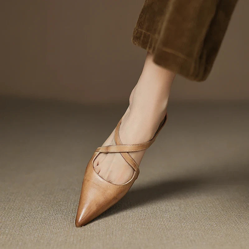 Aura Genuine Leather Mules