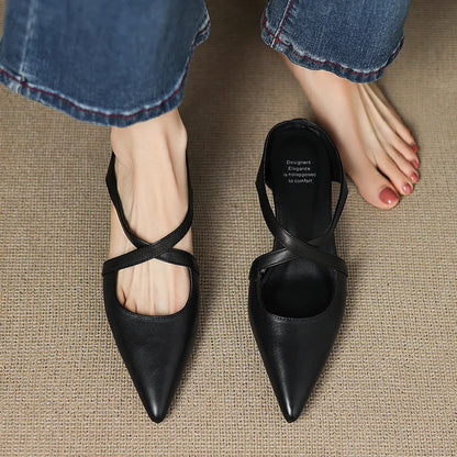 Aura Genuine Leather Mules
