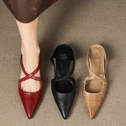Aura Genuine Leather Mules