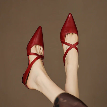 Aura Genuine Leather Mules