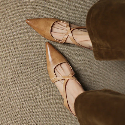 Aura Genuine Leather Mules