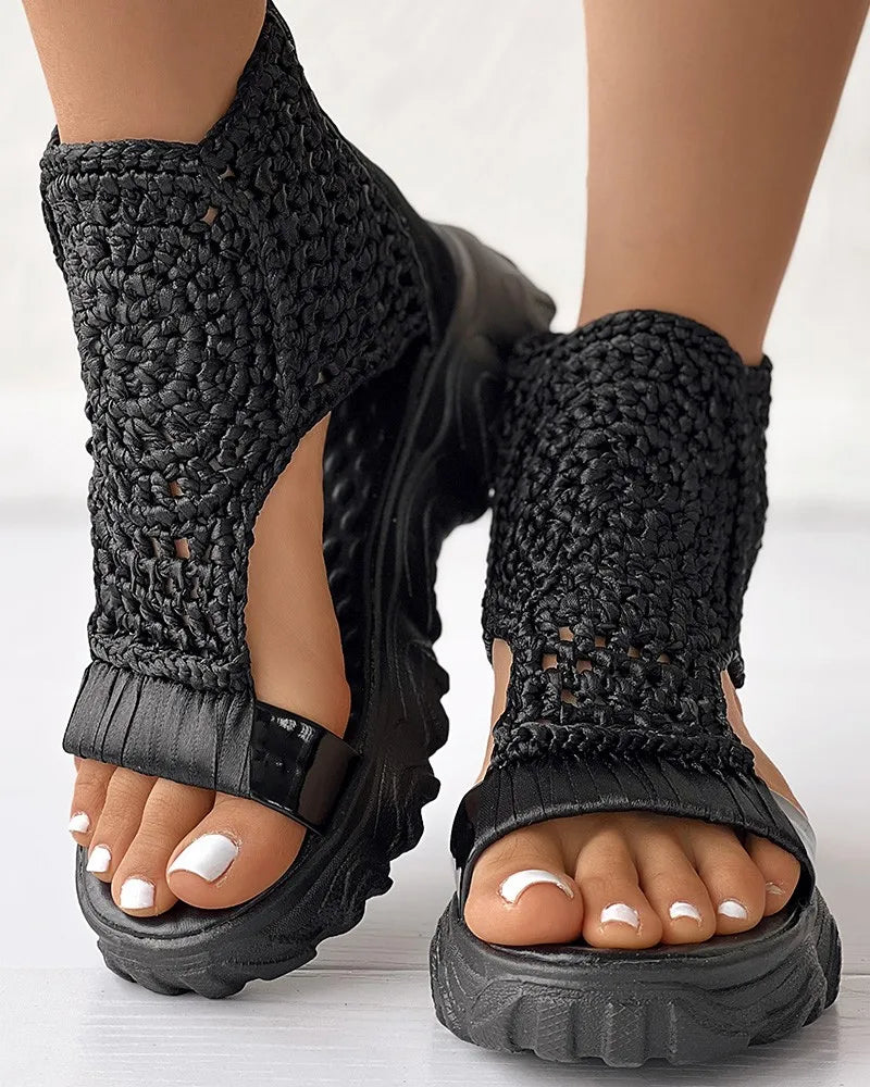 Mandala Knit Sandals