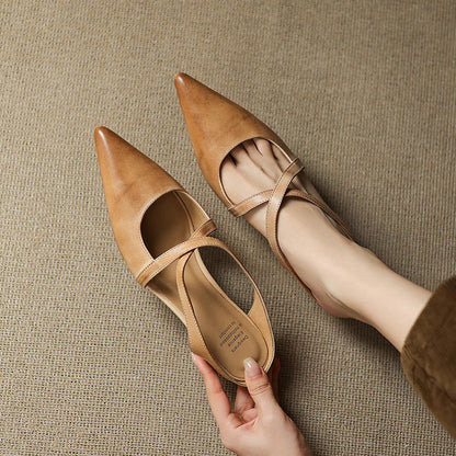 Aura Genuine Leather Mules