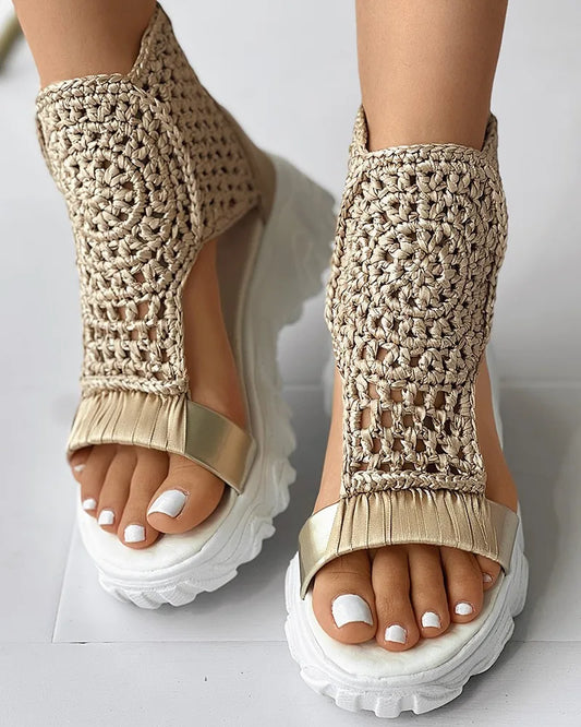 Mandala Knit Sandals
