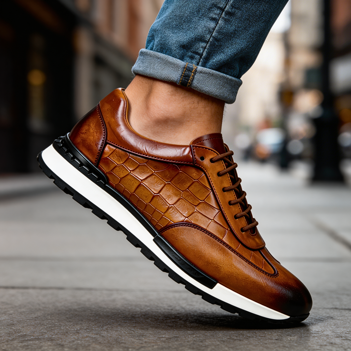 Zanetti Leather Sneakers