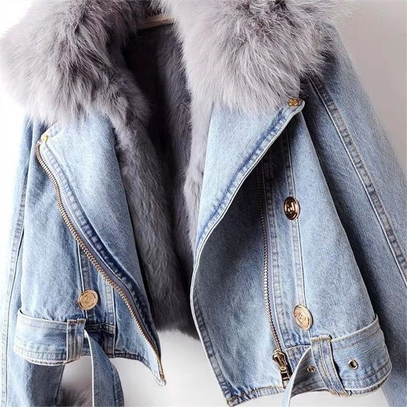 Mizzo Detachable Faux Fur Lined Denim Jacket