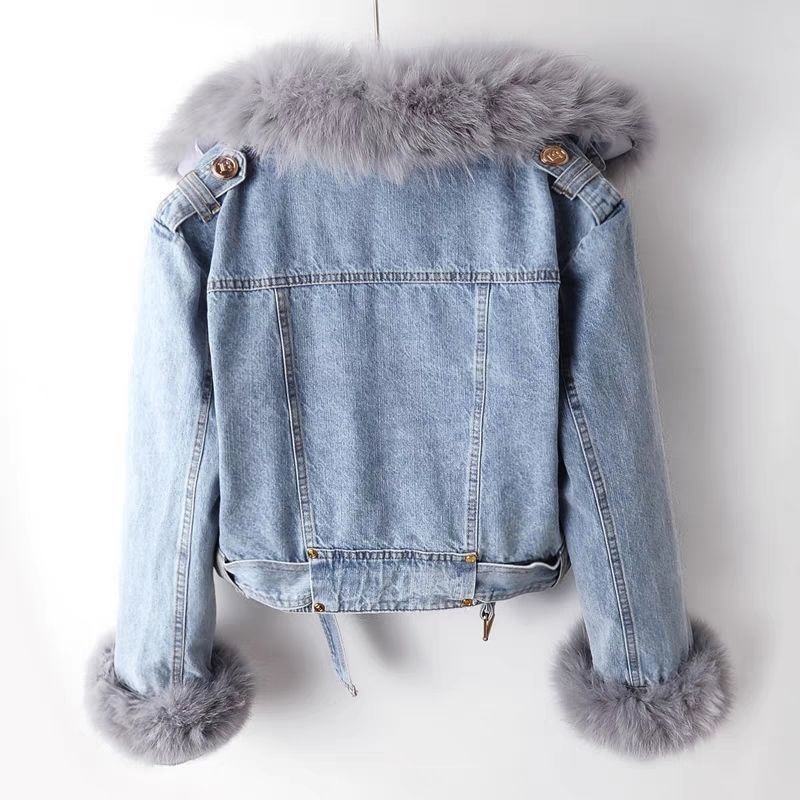 Mizzo Detachable Faux Fur Lined Denim Jacket