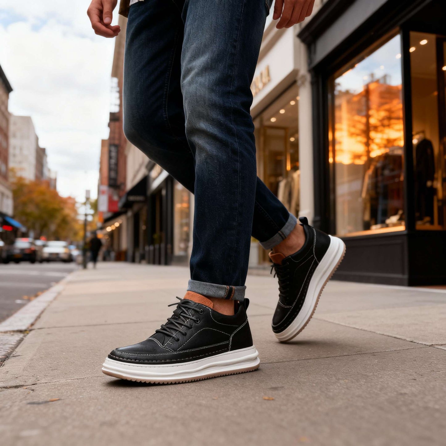 Leo Johnson Leather Sneakers