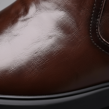 Leather Wood Dress Boots