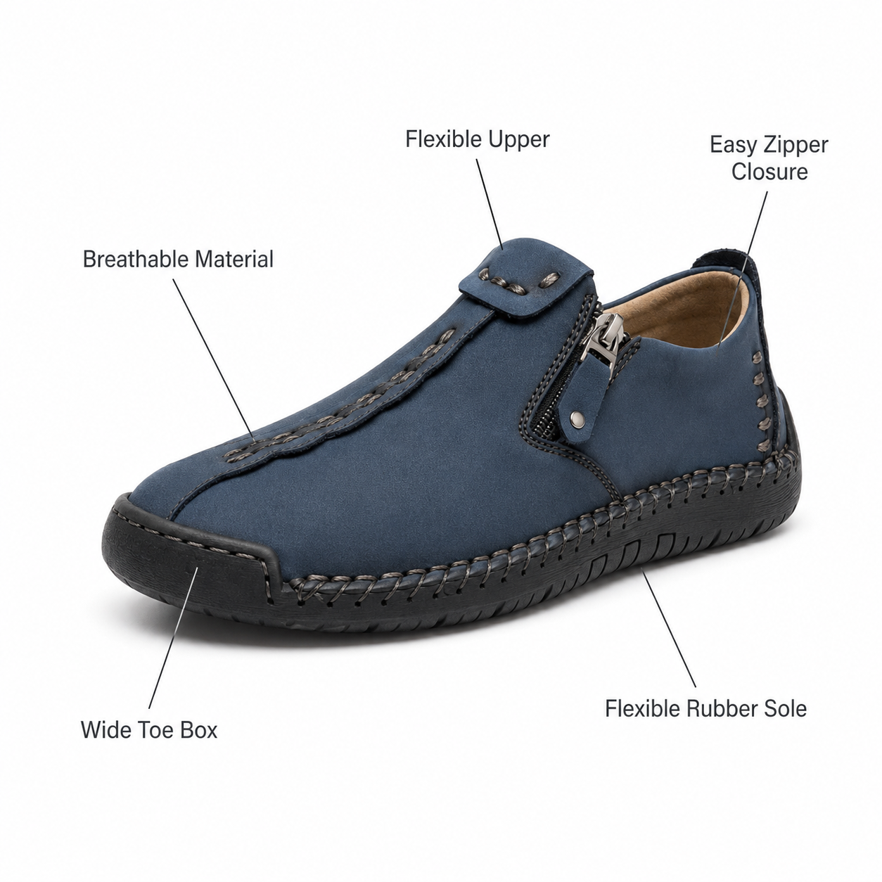 Cloud Hand-Stitched Slip On Comfort Loafers