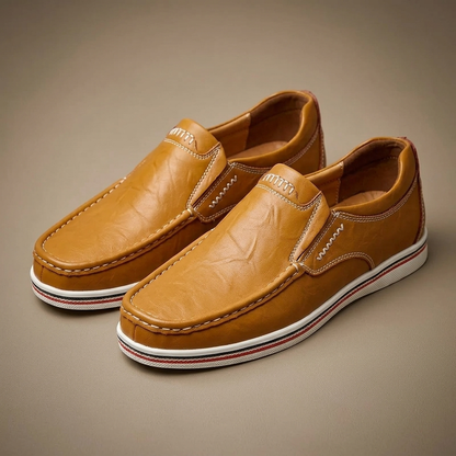 Tommy Grey Leather Loafers