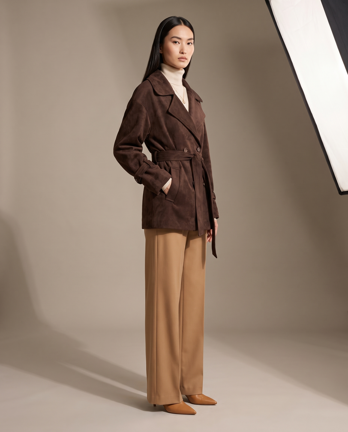Stellar Suede Belted Jacket