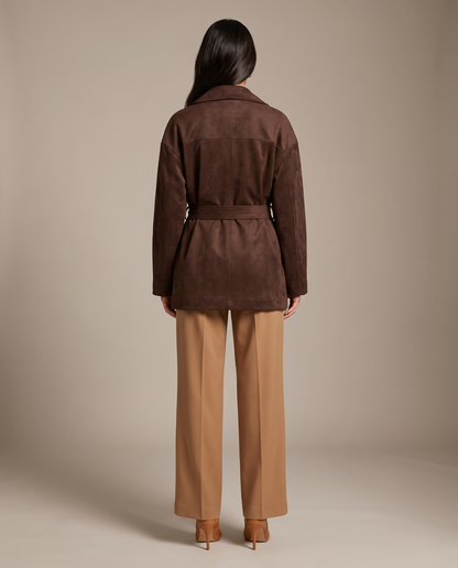 Stellar Suede Belted Jacket